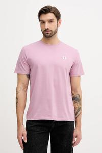 Хлопковая футболка Calvin Klein Jeans, розовый