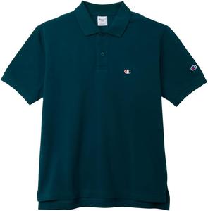 Мужская базовая рубашка-поло Champion с коротким рукавом, 100% хлопок, вышитый логотип One Point, C3-Z358Z, зеленый