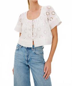 Бамбина топ в белом Rails