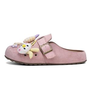 Тихие нескользящие тапочки с закрытым носком для женщин XMISTUO, розовый