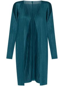 Pleats Please Issey Miyake плиссированное пальто, зеленый