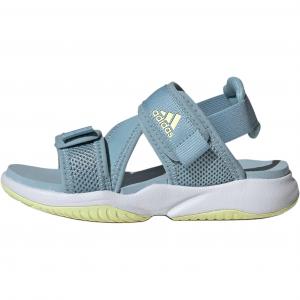 Антискользящие износостойкие низкие детские сандалии серо-голубые Kids' Adidas