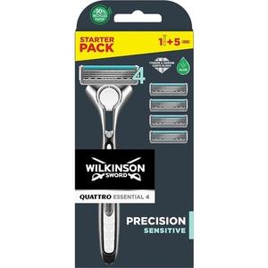 Бритва с лезвиями Quattro Titanium Sensitive 4, Wilkinson Sword