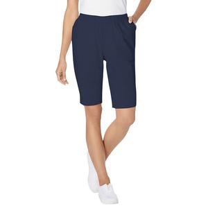 Женские джинсовые шорты Fineline больших размеров Woman Within, темно-синий