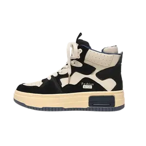 BENZI Женские скейтерские кроссовки хайтек черно-зеленые с флисовой подкладкой, цвет Green (Fleece-Lined)