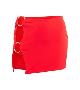 Мини-юбка с вырезом Louisa Ballou, Cherry Red