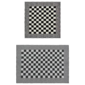 VidaXL 10 шт. Комплект полотенец черный и белый хлопок