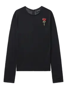 Футболка с длинными рукавами Simone Rocha, черный