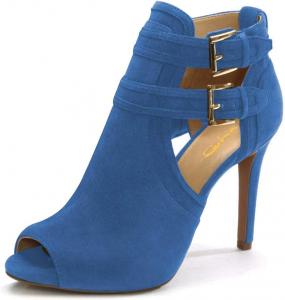 Женские сандалии-ботильоны XYD с открытым носком, двойной пряжкой, шпилькой, стильными вырезами для мероприятий и вечеринок, Blue