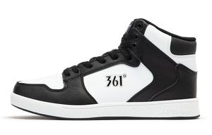 Обувь для скейтбординга Мужская с высоким верхом, белая/черная 361°