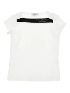 Футболка с квадратным вырезом Philosophy Di Lorenzo Serafini Kids, белый
