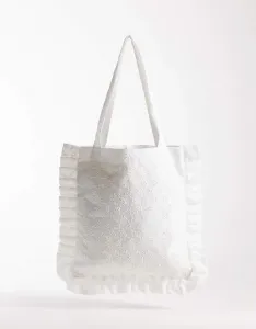 Белая сумка-тоут с рюшами My Accessories Broderie Anglais