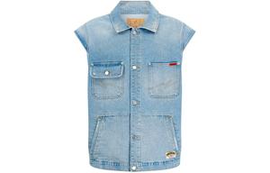 Martine Rose Стираный джинсовый жилет, Washed Blue