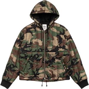 Куртка утепленная из стеганого нейлона Stussy, камуфляж