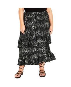 Юбка Бринли больших размеров CITY CHIC, Black