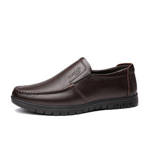 HUANAI Повседневные кожаные туфли мужские низкие черно-коричневые, цвет Brown