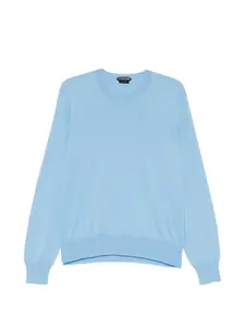 Свитер с круглым вырезом Tom Ford, синий