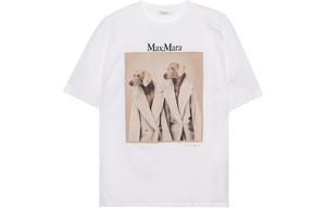 Wegman Принтованная Футболка с Круглым Вырезом MaxMara Белый