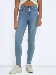 Джинсы скинни с шумным эффектом "NMCALLIE HW SKINNY JEANS VI059LB NOOS" Noisy May, голубой