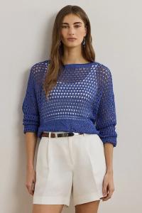 Льняной свитер Lauren Ralph Lauren, синий