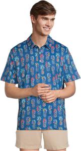 Поло Chubbies The Pineapple Sketch, цвет Bright Blue