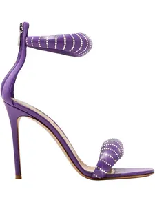 Босоножки с кристаллами Gianvito Rossi, фиолетовый