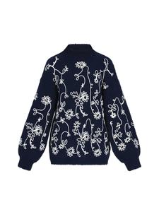 Женский свитер темно-синего цвета usha FESTIVAL