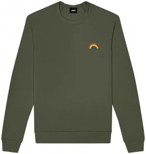 DALIX Rainbow Embroidered Crewneck Fleece Sweatshirt Pullover Mens