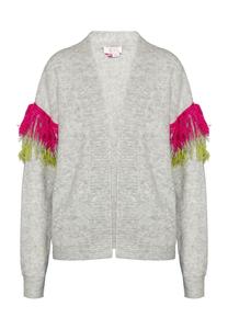 Вязаный кардиган IZIA Knit Cardigan Hoona, пятнистый серый