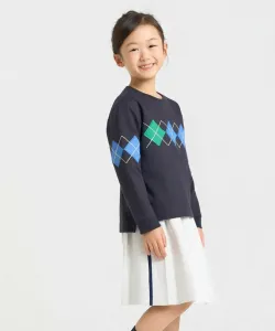 Футболка с длинными рукавами в стиле «аргайл» Comme Ca Ism, цвет Navy