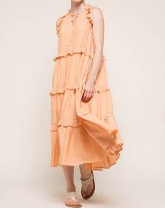 Платье миди с оборками и ярусами цвета папайи &merci, цвет papaya