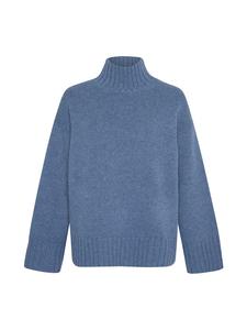 Style Republic Объемный свитер с высоким воротником свободного кроя из смеси кашемира и шерсти, синего меланжа