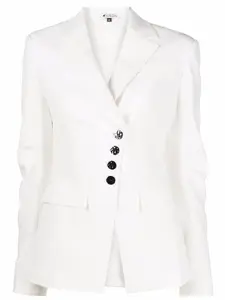 Однобортный блейзер асимметричного кроя Krizia, белый