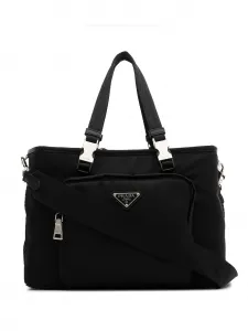 Переноска для животных Re-Nylon с логотипом Prada, черный