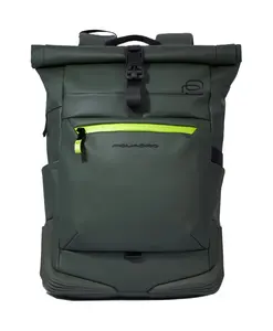 Велосипедный рюкзак с закручивающимся верхом для ноутбука 15,6 дюймов Piquadro, зеленый