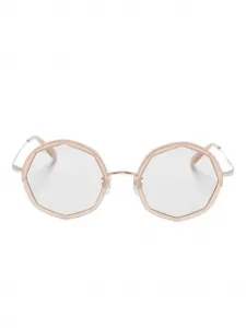 Солнцезащитные очки в геометричной оправе Megane And Me, золотистый