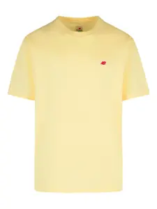 Футболка с круглым вырезом и нашивкой-логотипом NEW BALANCE, желтый