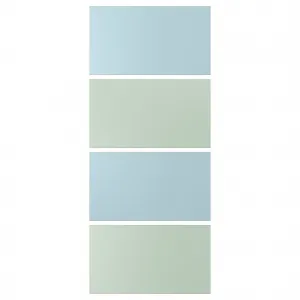 Пара раздвижных дверей, светло-сине-салатовый, 100x236 см, MEHAMN IKEA