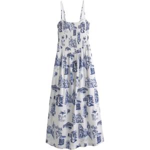 Женское платье-комбинация Abercrombie＆Fitch, белый