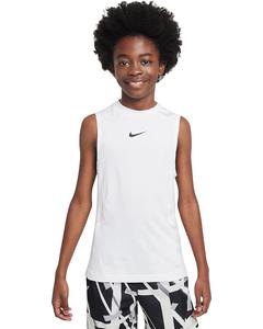 Топ Nike Kids Pro Sleeveless Top, белый/черный