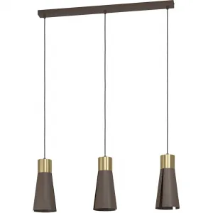 Подвесной светильник LOSALOMAS GU10 1 шт. Подвесной светильник коричневого и латунного цветов из стали - включая GU10 - 4,5 Вт Eglo, Braun/messingfarben