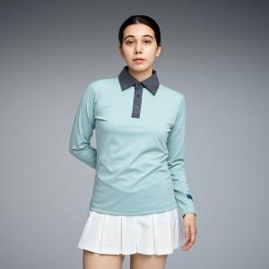 Женская поло-рубашка для гольфа FOG с большим воротником и длинными рукавами