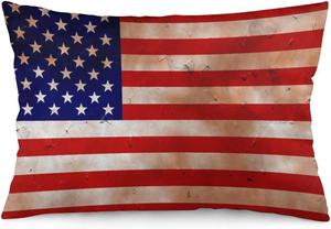 MaSiledy Чехол на подушку с американским флагом в винтажном стиле Pattern