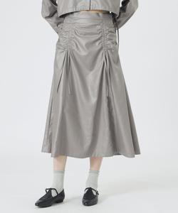 Блестящая юбка со сборками Loveless, цвет Charcoal Gray