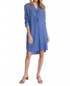 Тканевое платье до колен Tencel в синем цвете Before You Collection