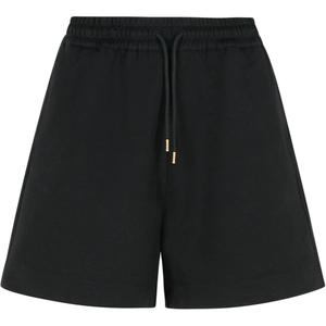 Шорты-треки с кулиской и нашивкой с логотипом Moncler, черный