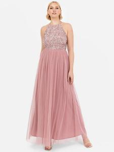 Макси-платье с отложным воротником Maya Deluxe, цвет Vintage Rose