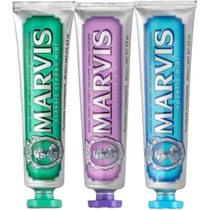 Классическая зубная паста Periodontal Care 85 мл*4 Marvis, three-piece set: classic green toothpastes 85ml+jasmine scented toothpastes 85ml+ocean fresh toothpastes 85ml