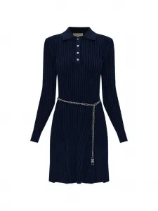 Мини-платье с воротником-поло Michael Michael Kors, синий