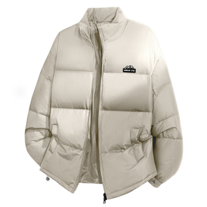 Пуховик женский с воротником стойкой и подкладкой из флиса WARRIOR, хаки (diy badge)